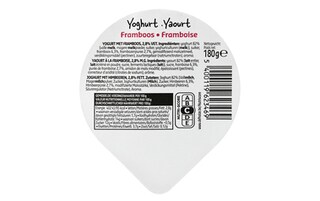 Delhaize | Yoghurt | Vol | Framboos 180 gr