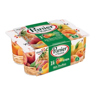 Yoplait | Panier de Yoplait | Yoghurt | Gele vruchten 