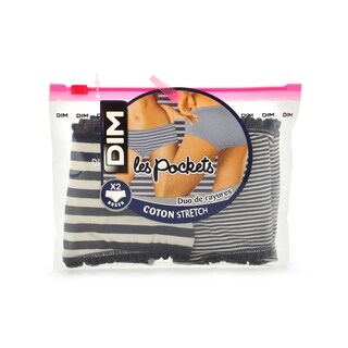 Dim | Paris | Boxers pocket casual | gris/bleu | 36/38 