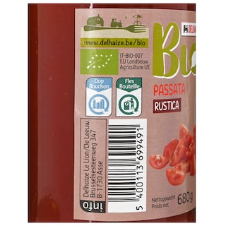 Delhaize | Bio | Passata | Rustica | Bio 