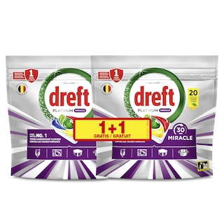 Dreft | Vaatwascapsules | Miracle | Citroen | 1+1PP 