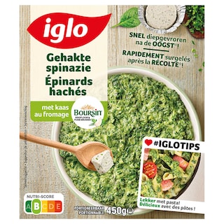Iglo | Gehakte Spinazie | Met Boursin 