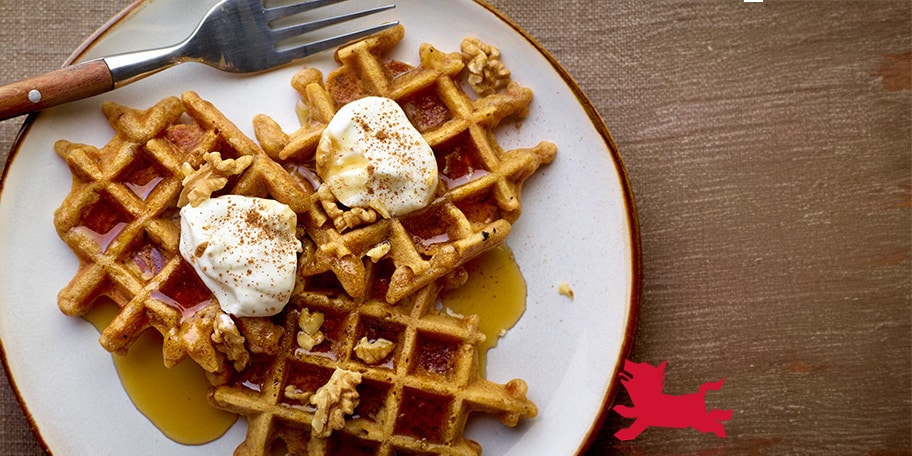 Wafels op carrotcake-wijze