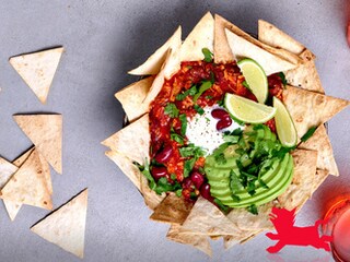 Nachos de volaille, sauce yaourt