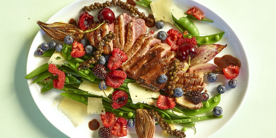 Eendenborstfilet met rode vruchten