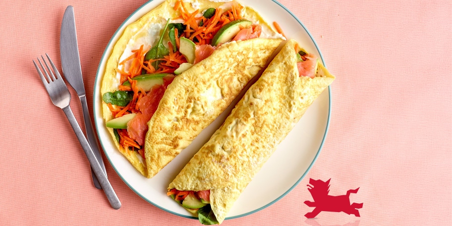 Egg rolls met gerookte zalm