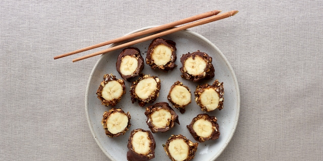 Banana sushi au granola