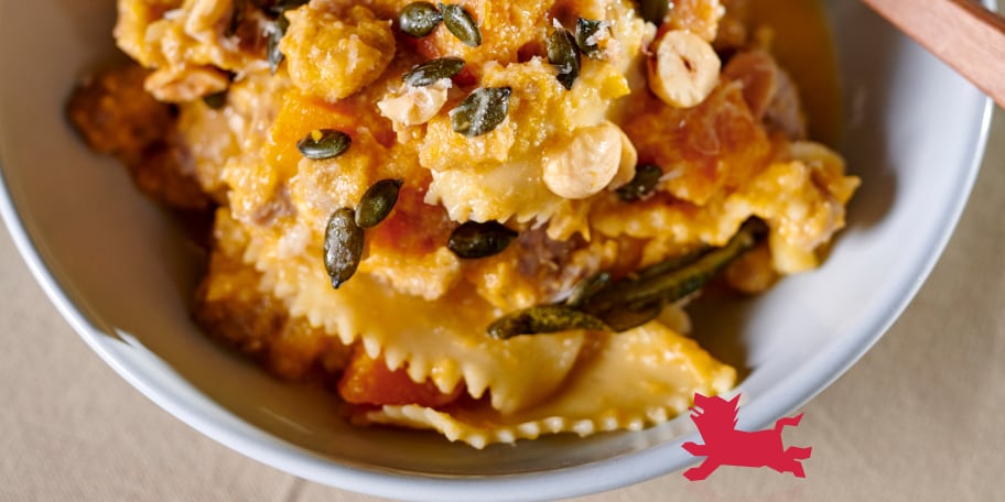 Pasta met butternutragù