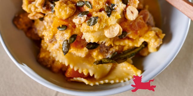 Pasta met butternutragù