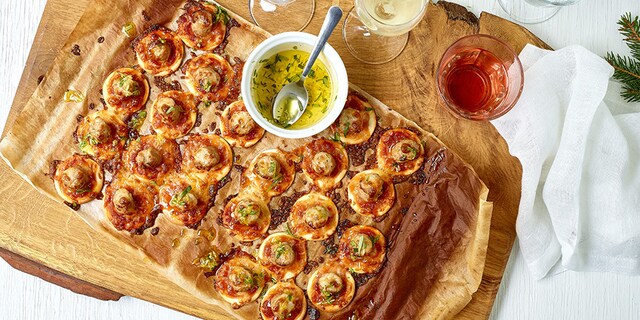 Mini pizzas aux chipolatas