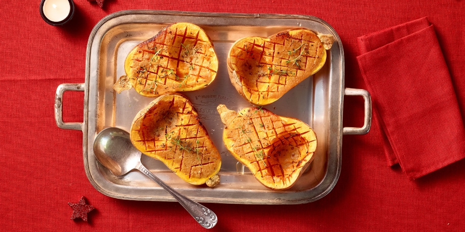 Geroosterde butternuts met honing en mosterd