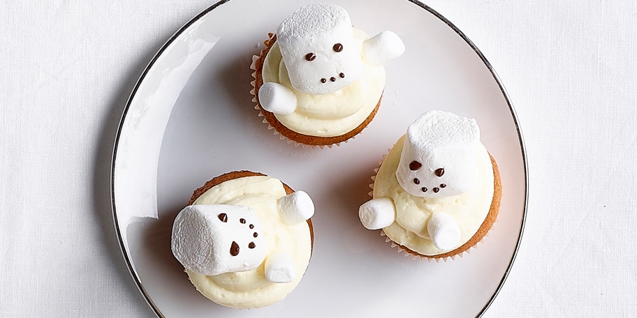Cupcakes bonhommes de neige