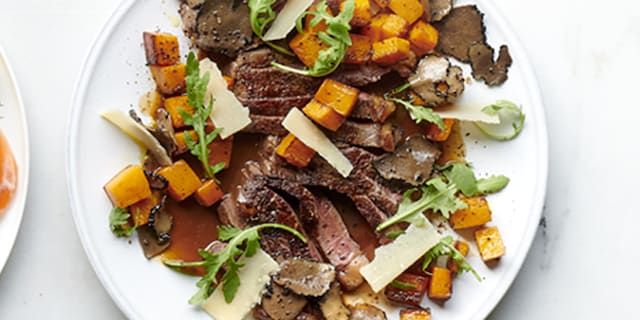 Tagliata de bœuf espagnol, sauce à la truffe