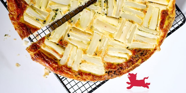Rustieke taart met schorseneren en parmezaan