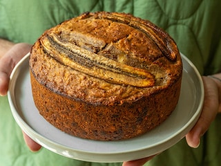 Banana bread met chocoladegranola