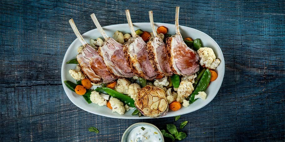 Carré d’agneau à l'airfryer et ses légumes croquants