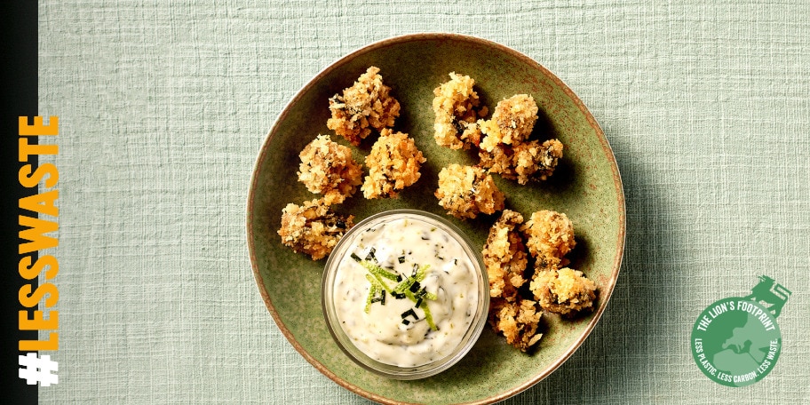 Huîtres frites et mayonnaise aux algues nori