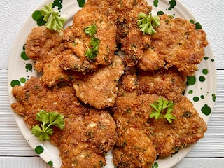 Gepaneerde kalfslapjes met parmigiano