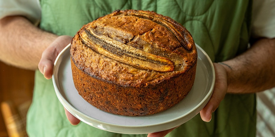 Banana bread met chocoladegranola