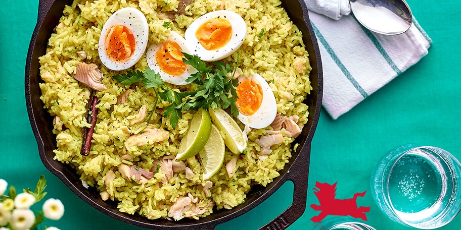 Kedgeree à la truite fumée