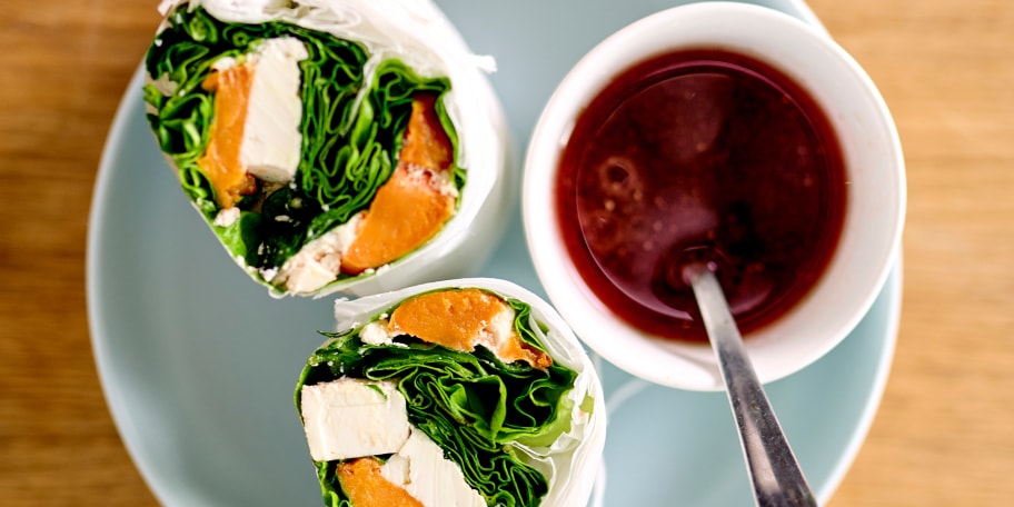 Wraps de laitue aux patates douces