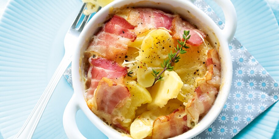 Aardappelkoekjes met spek