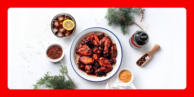 Ailes de poulet avec une touche de Coca-Cola Zero Sugar