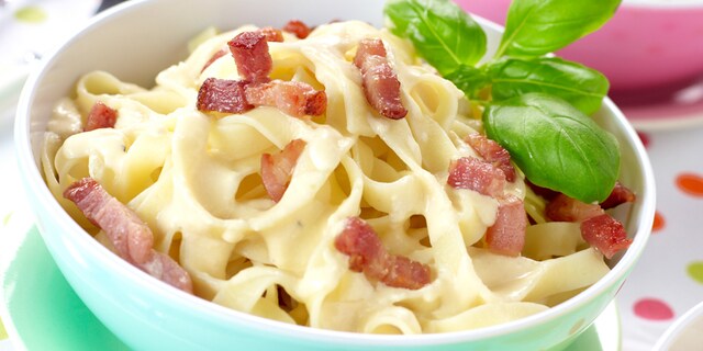 Tagliatelles à la carbonara