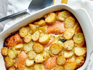 Laxpudding met gerookte zalm