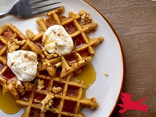 Wafels op carrotcake-wijze