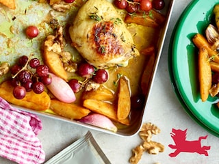 Traybake met kip en verse druiven