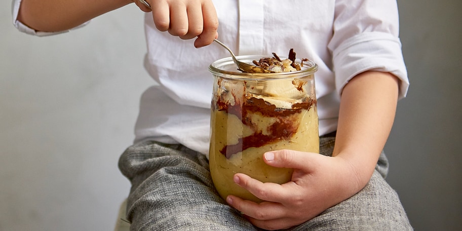 Bananenconfituur met chocolade