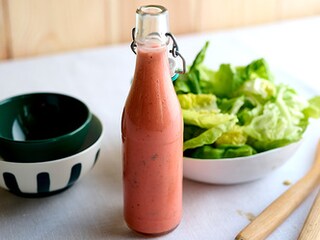 Vinaigrette aux fraises et au vinaigre balsamique blanc