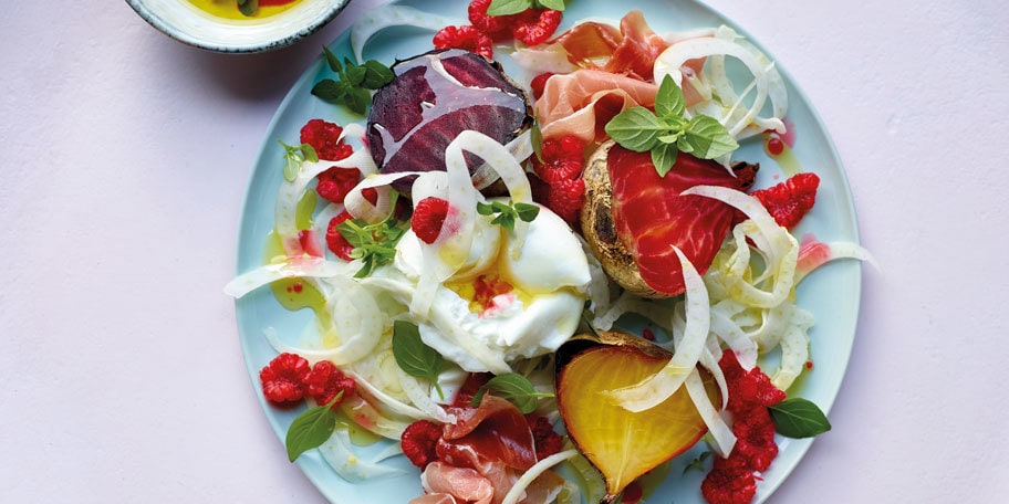 Salade de betteraves et fenouil aux framboises