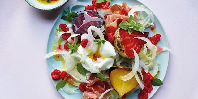 Salade de betteraves et fenouil aux framboises