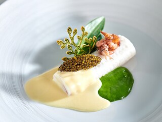 Sole, coulis de cresson et beurre blanc iodé