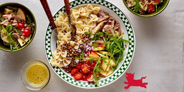 Salade de Pasta aux sardines et lentilles