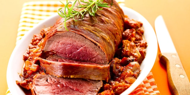 Rôti de bœuf à la basquaise