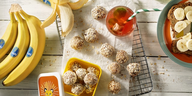 Gezonde no-bake banaan energy bites