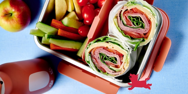 Slawraps met ham en kaas
