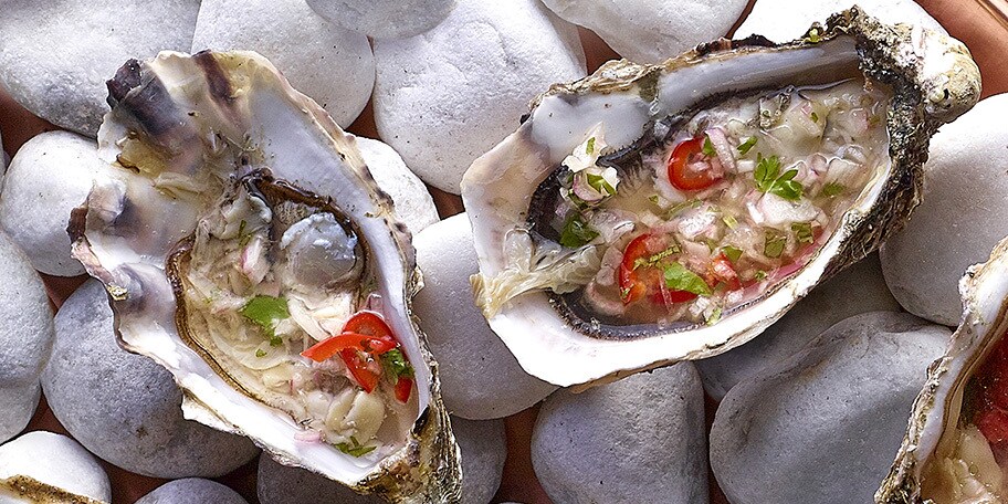 Huîtres à la salsa thaï