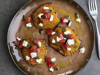 Gegrilde butternut met tomaten en feta