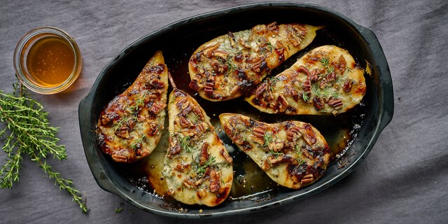 Poires rôties au gorgonzola
