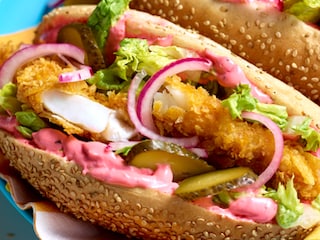 Pinky fish hotdogs