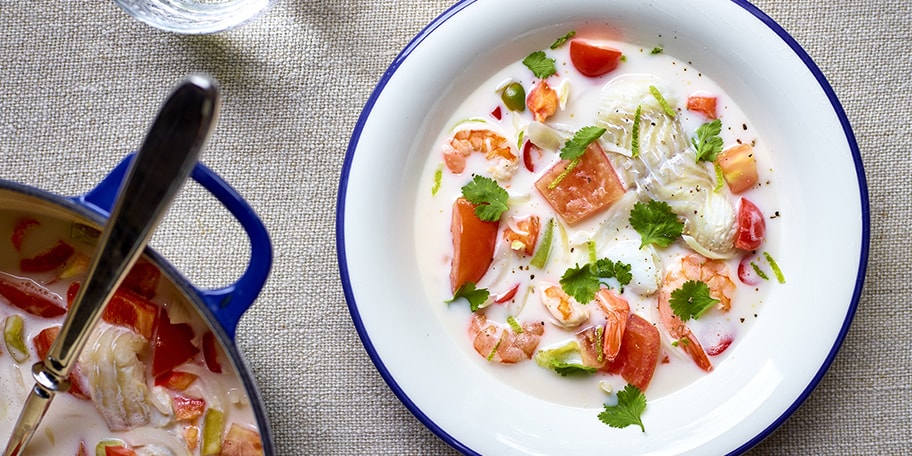 Moqueca de poisson et crevettes