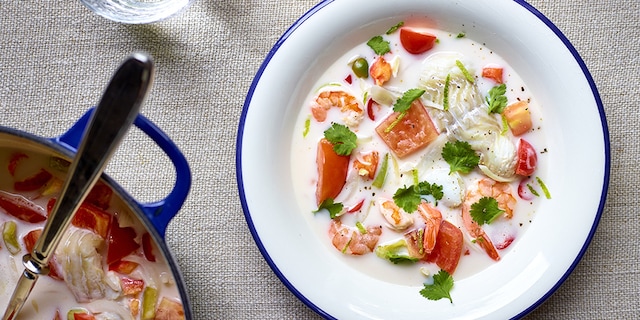 Moqueca de poisson et crevettes