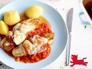 Gegratineerd witloof op zijn Italiaans