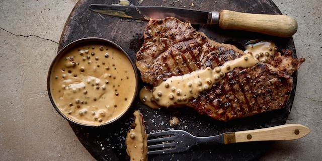 Ierse Angus beef met pepersaus