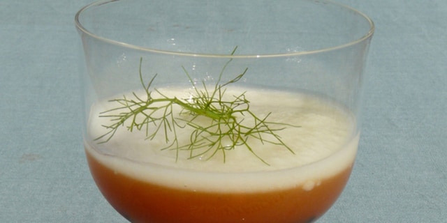 Verrine van haringeitjes met bloemkoolcrème