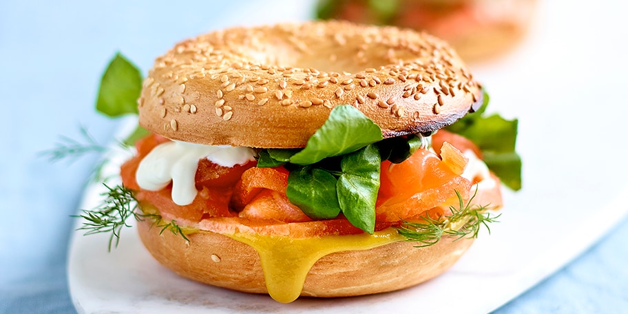 Bagels au saumon gravlax